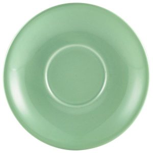 Genware Porcelain Green Saucer 16cm/6.25″ QTY:6