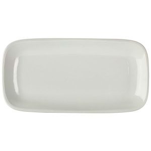 Genware Porcelain Rounded Rectangular Plate 29.5 x 15cm/11.5 x 6″ QTY:6