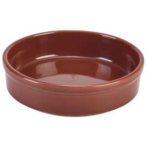 Genware Porcelain Terracotta Round Dish 13cm/5″ QTY:6