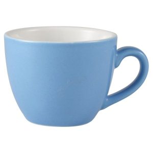 Genware Porcelain Blue Bowl Shaped Cup 9cl/3oz QTY:6