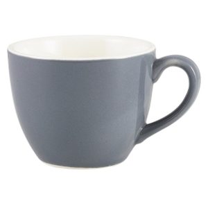 Genware Porcelain Grey Bowl Shaped Cup 9cl/3oz QTY:6