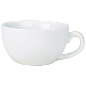 Genware Porcelain Bowl Shaped Cup 25cl/8.75oz QTY:6