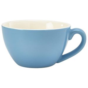 Genware Porcelain Blue Bowl Shaped Cup 34cl/12oz QTY:6