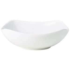 Genware Porcelain Rounded Square Bowl 20cm/7.75″ QTY:6