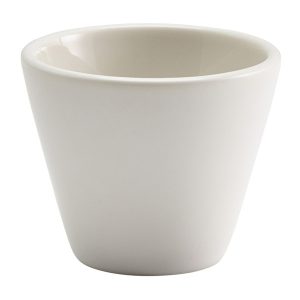 Genware Porcelain Matt White Conical Bowl 6cm/2.25″