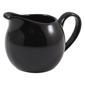 Genware Porcelain Black Jug 14cl/5oz QTY:6