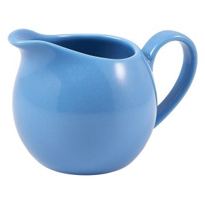 Genware Porcelain Blue Jug 14cl/5oz QTY:6