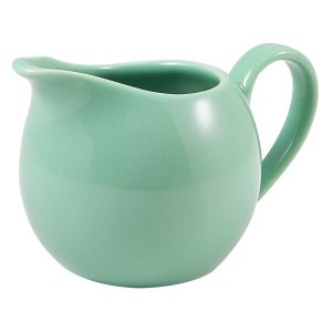 Genware Porcelain Green Jug 14cl/5oz QTY:6