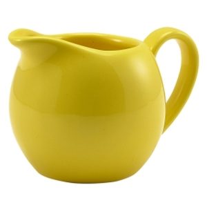 Genware Porcelain Yellow Jug 14cl/5oz QTY:6