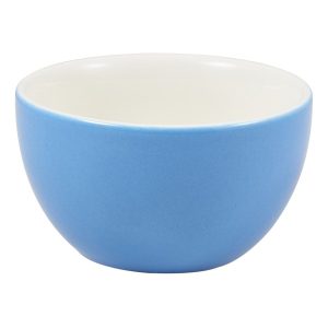 Genware Porcelain Blue Sugar Bowl 17.5cl/6oz QTY:6