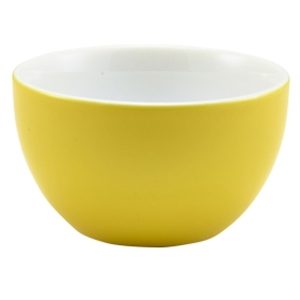 Genware Porcelain Yellow Sugar Bowl 17.5cl/6oz QTY:6