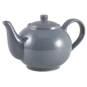 Genware Porcelain Grey Teapot 45cl/15.75oz QTY:6