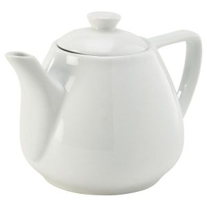 Genware Porcelain Contemporary Teapot 45cl/16oz QTY:6