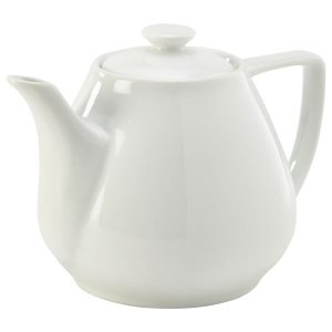 Genware Porcelain Contemporary Teapot 92cl/32oz QTY:6