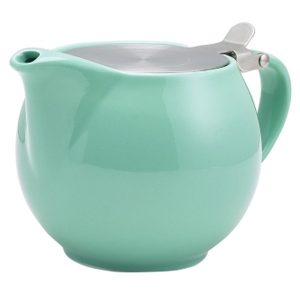 GenWare Porcelain Green Teapot with St/St Lid & Infuser 50cl/17.6oz QTY:6