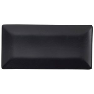 Luna Stoneware Black Rectangular Plate 25 x 15cm/10 x 6″ QTY:6