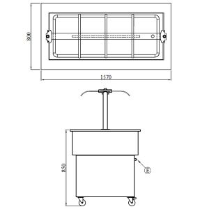 Blizzard 4 x GN1/1 Cold Buffet Display