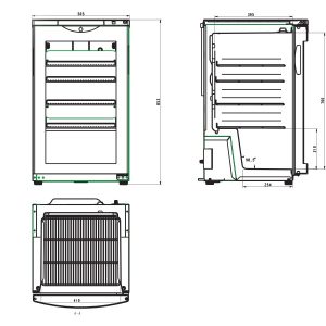 Blizzard Budget Glass Door Refrigerator 105L
