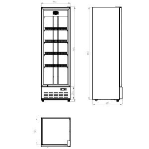 Blizzard Single Glass Door Merchandiser 350L