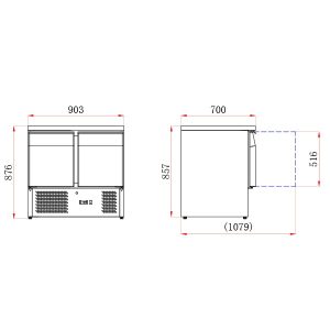 Blizzard 2 Door Compact Gastronorm Counter 240L
