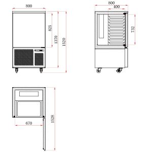 Blizzard Blast Chiller/Freezer Stainless Steel 40kg/28kg