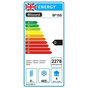 Blizzard Single Door Ventilated GN2/1 Freezer 650L