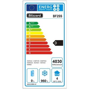 Blizzard Double Door Ventilated GN2/1 SS Freezer 1300L