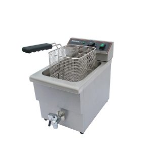 Blizzard 3000W Single Tank Electric Fryer with Tap 8L