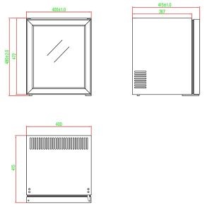 Blizzard Glass Door Mini Bar (10 Bottles)