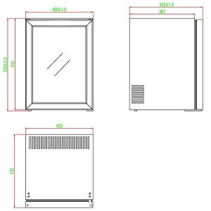 Blizzard Glass Door Mini Bar (24 Bottles)