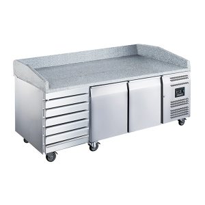 Blizzard 2 Dr Pizza Prep Counter with Neutral drawers 580L