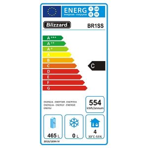 Blizzard Single Door Ventilated GN2/1 Fridge 650L