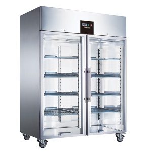 Blizzard Double Glass Door Ventilated GN Refrigerator 1300L