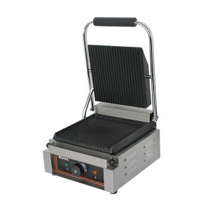 Blizzard 1800W Single Contact Grill Top & Bottom Ribbed