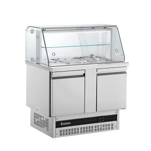 2 Door Compact GN Saladette with Display 232L