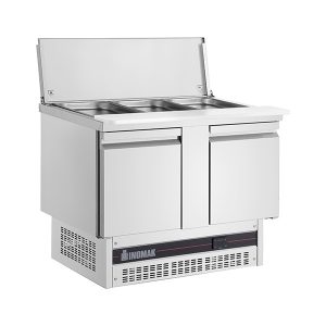2 Door Gastronorm Saladette with cutting board 232L