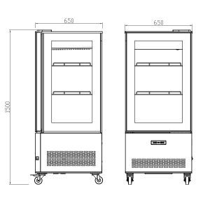 Blizzard Square Case Cake Display 270L