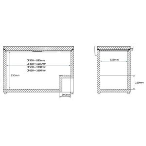 Blizzard Stainless Steel Lid Chest Freezer 450L