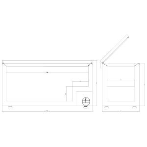 Blizzard Stainless Steel Lid Chest Freezer 550L