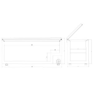 Blizzard Stainless Steel Lid Chest Freezer 650L