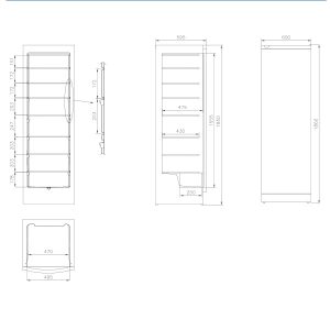 Single Door Stainless Steel Freezer 340L