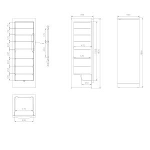 Single Door White Laminated Freezer 340L