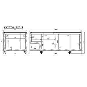 Crystallite Island Display Freezer 797L