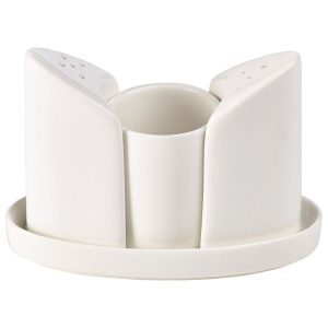 Genware Fine China 4 Piece Condiment Set