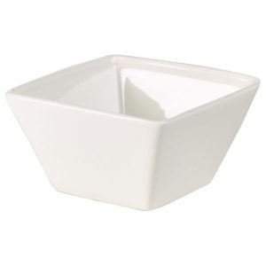 Genware Fine China Square Bowl 8cm/3.25″