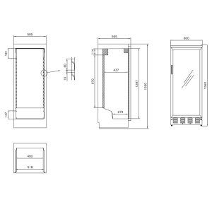 Single Glass Door Refrigerator 306L