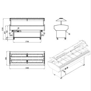 Blizzard 6 x GN1/1 Hot Buffet Display