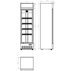Blizzard Single Glass Door Merchandiser 350L