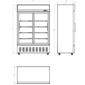 Blizzard Double Glass Sliding Door Merchandiser 908L
