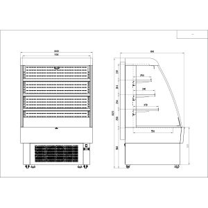 Blizzard Grab ‘n’ Go Open Front Merchandiser 1000mm Wide